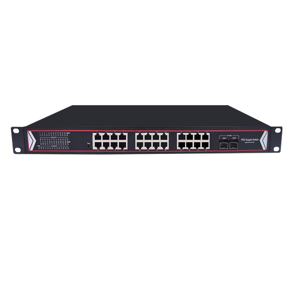 24 Port Gigabit PoE Network Ethernet Switch with 2x1000M SFP 380W Unmanaged 1U - Image 4 of 4