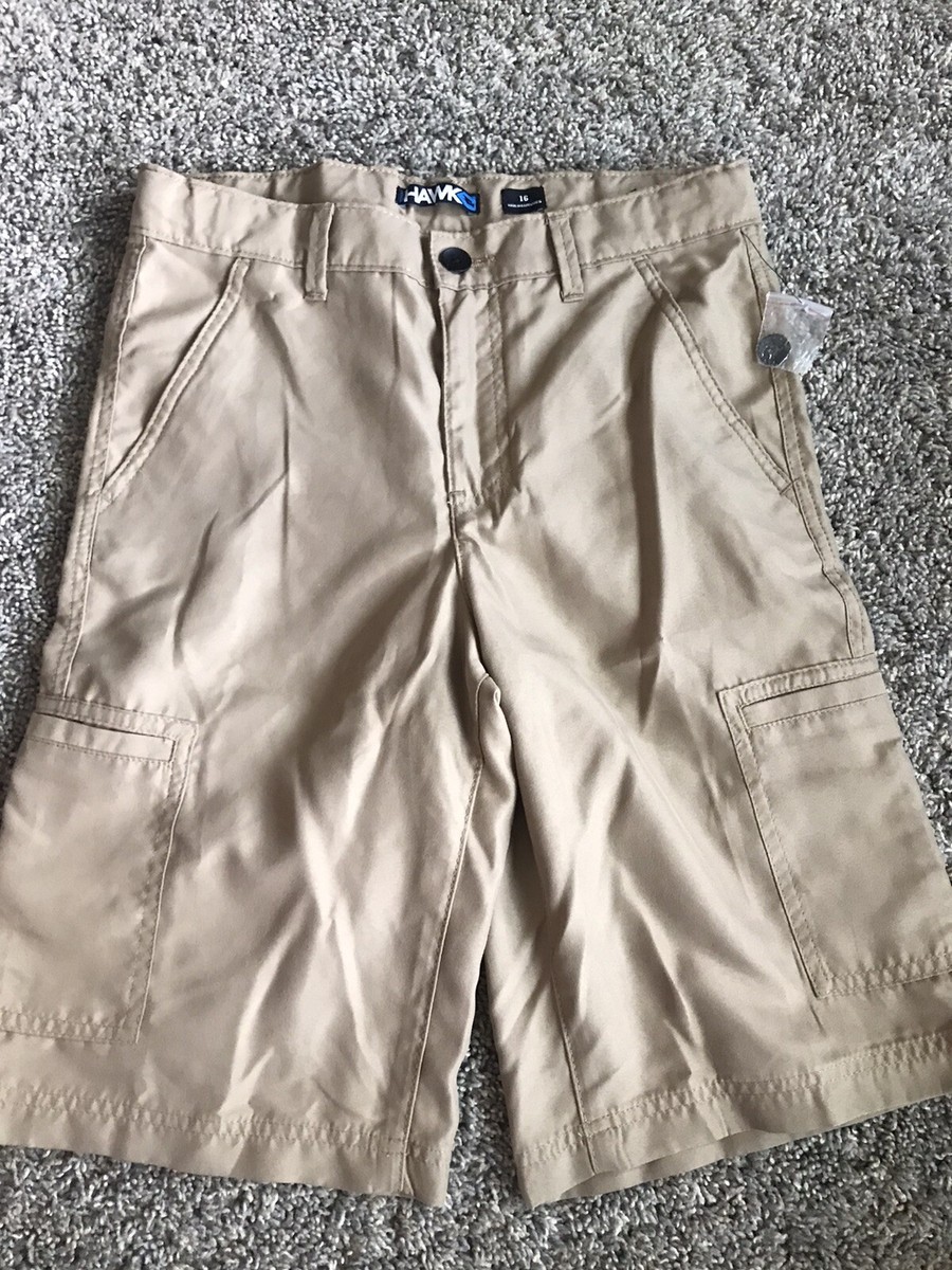 Tony Hawk Shorts Men's Size 16 Khaki Beige Mid Length Cargo NWOT