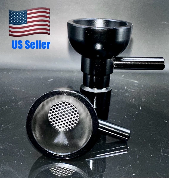 14mm Aluminum BLACK bowl slide Built In Screen water pipe bong Unbreakable