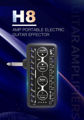 M-VAVE H8 Gitarre Digital Multi Effekte Kopfhörer Verstärker (Bluetooth & USB Aufnahme)