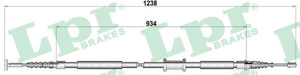 LPR C0474B Handbremsseil FüR Fiat-image