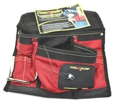 New MagnoGrip 8 Pocket Magnetic Nail Pouch Small Tool Carpenter Bag Red 202-812