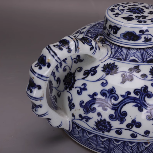 Sammlerstück Kunst chinesische Hand blau & weiß Porzellan Phönix Taepot - Bild 8 von 10