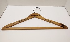 Vintage Wooden Clothes Hanger Advertising Pickwick Motor Inn Plainfield New York