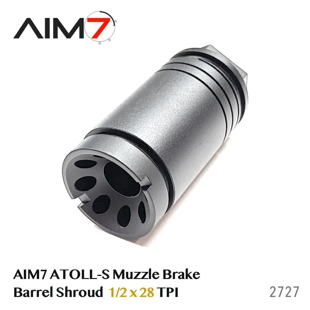 Precision 1/2x28 Muzzle Brake with ATOLL-S Sound Forwarder Sleeve