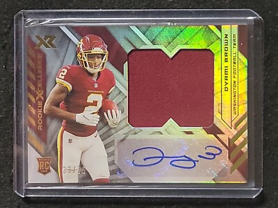 Dyami Brown 2021 Panini XR Silver Rookie Xcellence Auto RPA SP 33/75 Washington