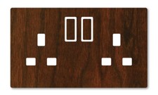 WALNUT UK PLUG SOCKET STICKERS KIDS BEDROOM LIVING ROOM DECOR NURSERY