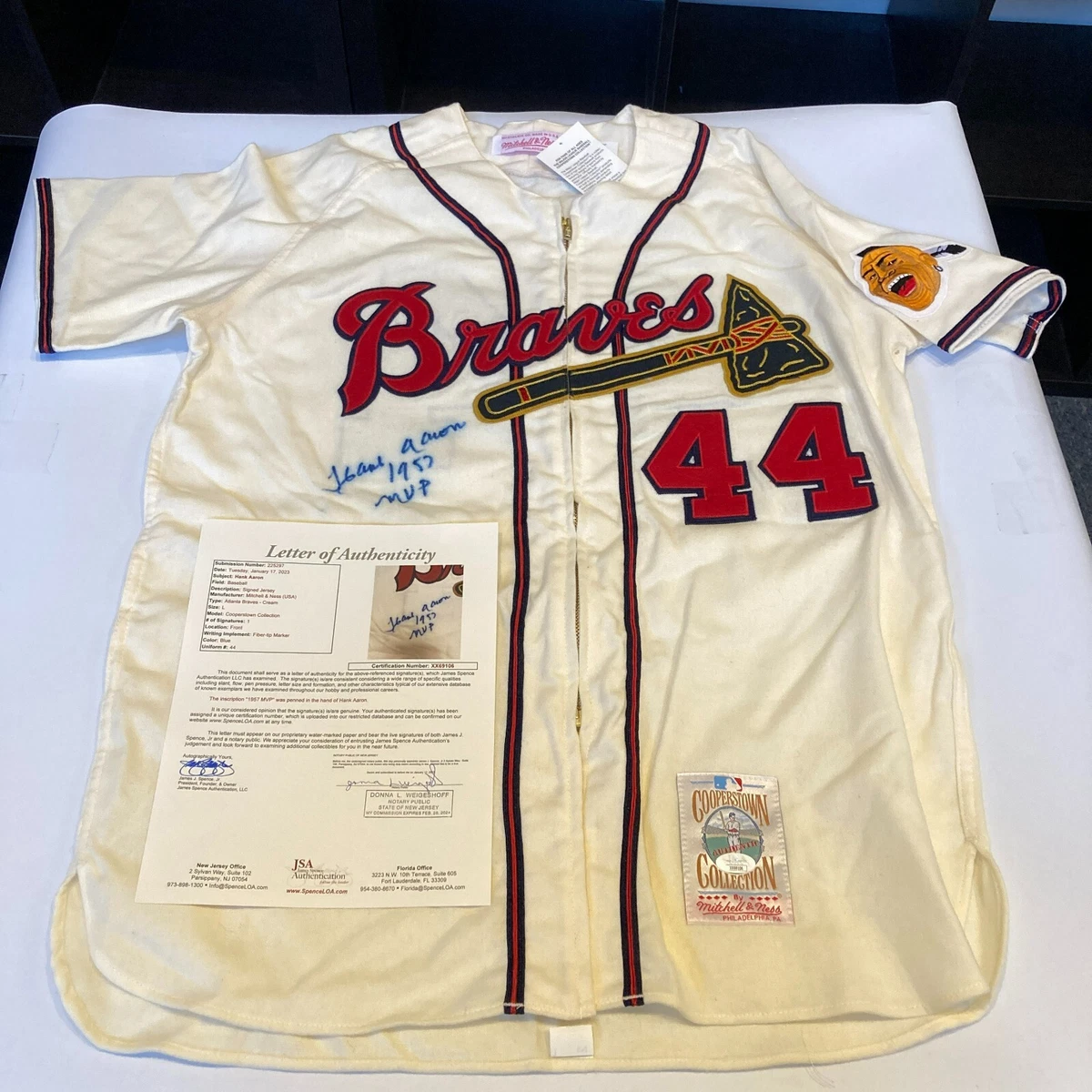 Hank Aaron Signed Mitchell & Ness 715 Home Runs Atlanta Braves Jersey —  Showpieces Sports