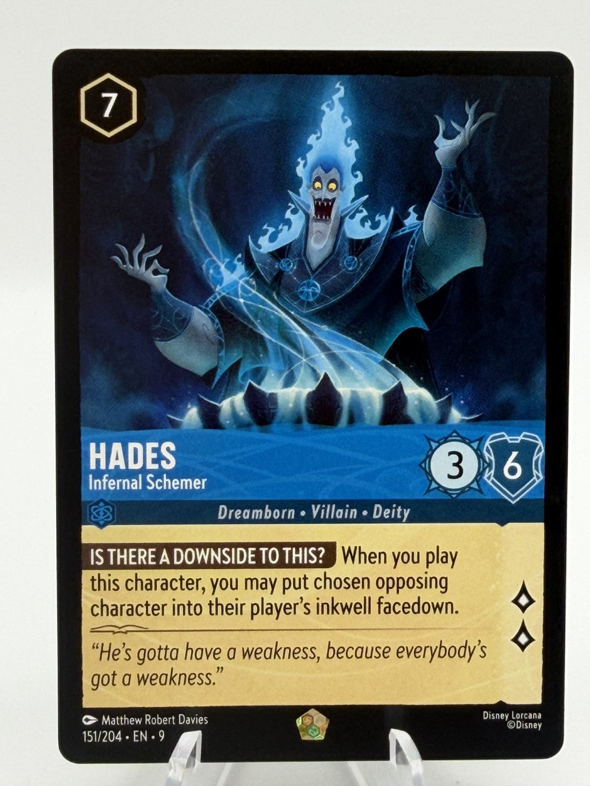 Hades - Infernal Schemer 151/204 Fabled Regular Disney Lorcana