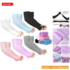 Unisex Cooling Arm Sleeves with Thumb Hole - UV Protection for Sports Activities