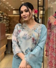 Women Latest Designer Stylish Kurti With Pant Designer Dupatta Set.size S To...