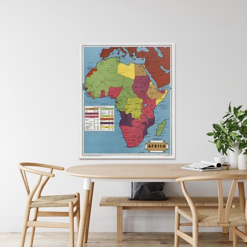 Map of Colonial Africa African Political History Cartography Fine Art Print