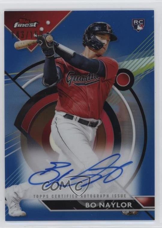 2023 Topps Finest Blue Refractor 143/150 Bo Naylor #FA-BN Rookie Auto RC 0a6