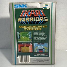 Ikari Warriors 1⭐️NICE Complete CIB 3 Screw Hangtab ⭐️Nintendo NES Original Box