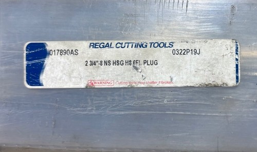 Regal | 2-3/4"-8 NS HSG H8| gerade, 6-flötige Stecker Handgewindebohrer Neu 017890AS - Bild 6 von 6