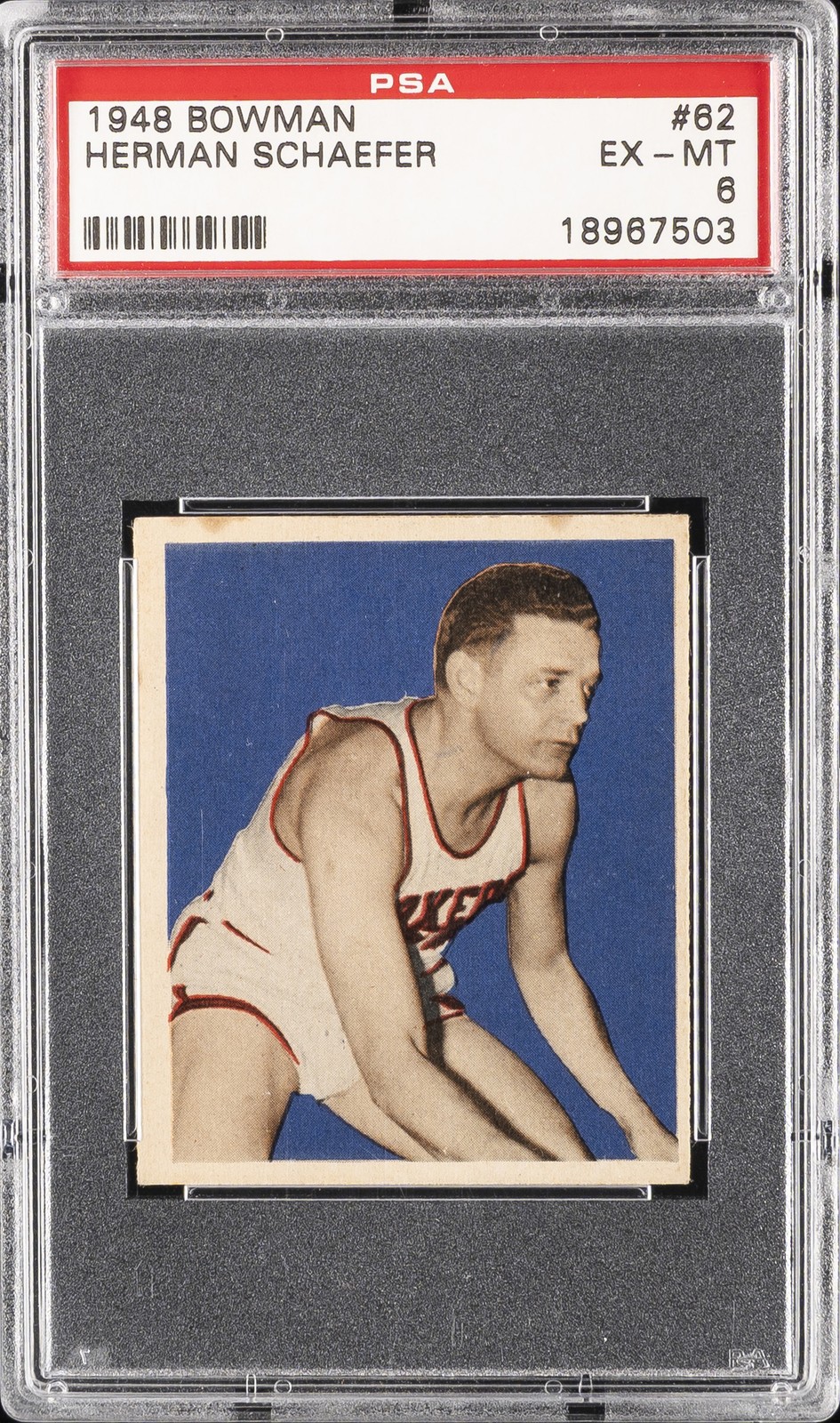 1948 BOWMAN #62 HERMAN SCHAEFER PSA 6