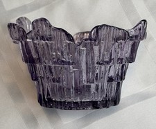 Viking Glass Dalzell Ice Amethyst Votive Candle Holder MCM 1960s