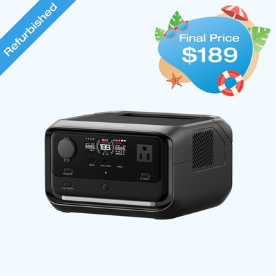 EcoFlow River 3 Plus 286Wh Portable Power Station LiFePO4 Battery Refurbished