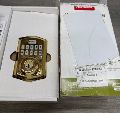 Kwikset HomeConnect 620 Enabled Keypad Traditional Z-WavePolished Brass READ