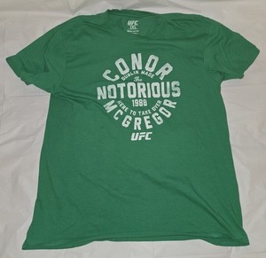 UFC *Notorious* Conor McGregor Mens T-Shirt Size XL Green!