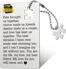 Husband Birthday Card from Wife, Wallet Insert Card, Anniversary Valentine Gifts