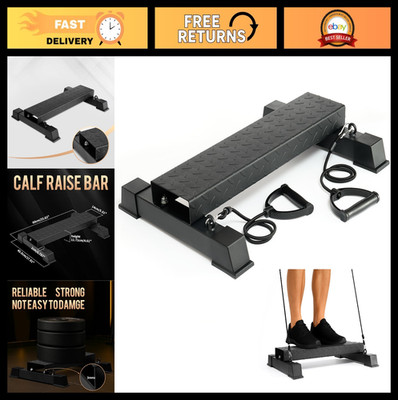 Heavy Duty 4-in-1 Calf Raise Machine & Squat Wedge - Anti-Slip Steel Block for H