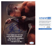 Randy Orton signed "WWE CHAMPION" 8x10 Photo WrestleMania 42 RKO h ACOA COA
