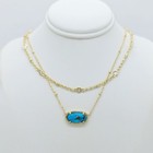 Collana Kendra Scott Elisa Tono Argento Con Pendant Turchese Venato – Nuova - Foto 2