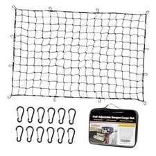 Cargo Net 4 x6 Truck Bed Bungee Mesh 12 Carabiners Stretches to 8 x12 ,