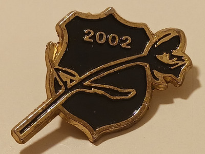 2002 NLEOM National Law Enforcement Officer Memorial Lapel Pin Black Rose Shield