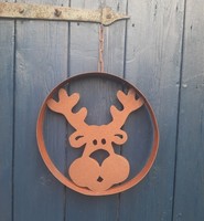 Gartendeko Rost Elch Edelrost HäNger Metall Rostige Deko HäNgend M. Kette Garten