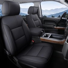 Coverado Chevy Silverado Seat Covers, Faux Leather Seat Covers Fit for Chevy