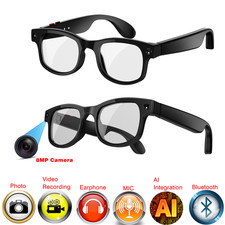 AI smart glasses with camera transition lenses for women with headphone