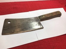 *RARE* Vintage MYCO Meat Cleaver Solid Steel Wood Handle 9” Blade Walter Myers.