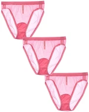 Ongossamer 3Pk Mesh Hi-Cut Brief Women's