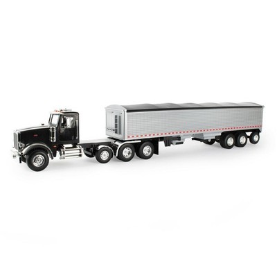 ERTL 1/16 Big Roads Black Peterbilt Model 367 with Grain Trailer 47367