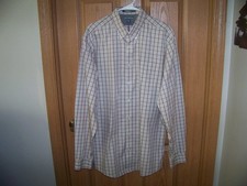 Mens Eddie Bauer Wrinkle Free Relaxed Fit Button Front Cotton Shirt Large Tall