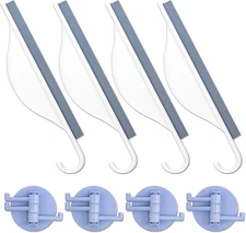 4 Pcs Mini Squeegee with Hook for Bathroom, Shower, Sink, Counter, Tiles