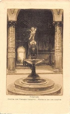 C176 Italy firenze Cortile del Palazzo Vecchio Fontana   vintage postcard
