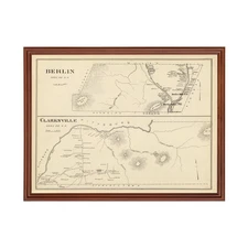 Old Map of Berlin, NH 1892 - Vintage Berlin New Hampshire Ar