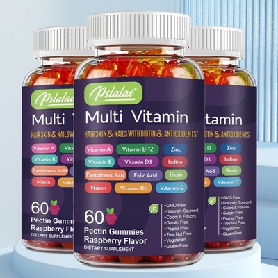 Multi Vitamin Gummies - with Biotin - Immune Support, Hair, Skin and Nail Health
