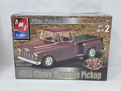 AMT/Ertl #8598 1955 Chevy Stepside Pickup Model Kit 1:25 Plus Packs w/Paint NEW