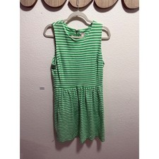 J.Crew Green & White Striped dress Size M