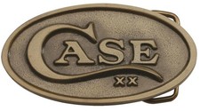 Case xx Brass Finish Oval Belt Buckle 934