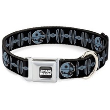 Dog Collar SWBXW-STAR WARS Logo Full Color Black/White Star Wars Death Star and