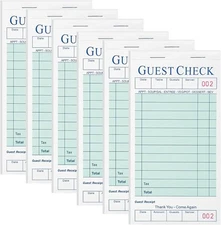 6 Pack Server Books, Server Note Pads, Guest Check Books for Servers, Waitress N