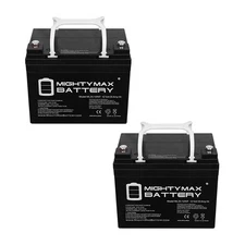 Mighty Max 12V 35AH INT Battery Replaces Interstate DCM0035 Wheelchair - 2 Pack