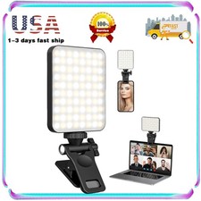 40 LED High Power Rechargeable Clip Fill Video Conference Light, 3 Light Modes