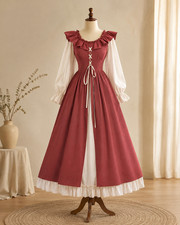Women's Medieval Renaissance Victorian Dress Vintage Fairy Costume Gown Adult