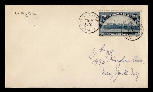 DR WHO 1933 CANADA FDC OTTAWA QUEBEC PQ M76513